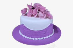 紫色造型别致的翻糖蛋糕素材