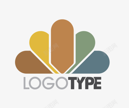 彩色简易企业logo矢量图图标图标
