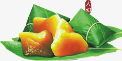绿色清新粽子食物端午节日素材