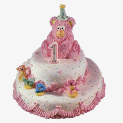 小熊儿童生日蛋糕素材