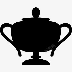 足球形状足球奖杯图标高清图片