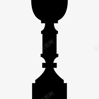 形状和符号奖杯剪影高大的形状图标图标