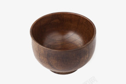 天然餐具净木质制造的碗高清图片
