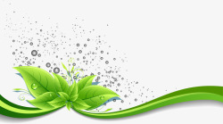 绿色植物环保海报元素矢量图素材