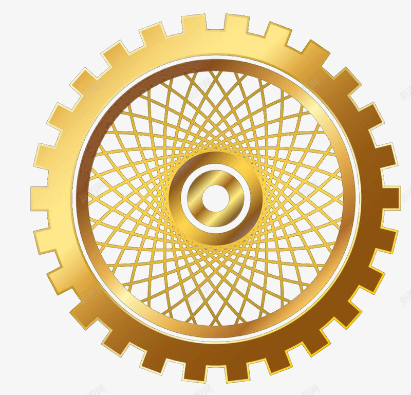 金色螺旋齿轮png免抠素材_88icon https://88icon.com 金色圆形图案 金色装饰图案 齿轮