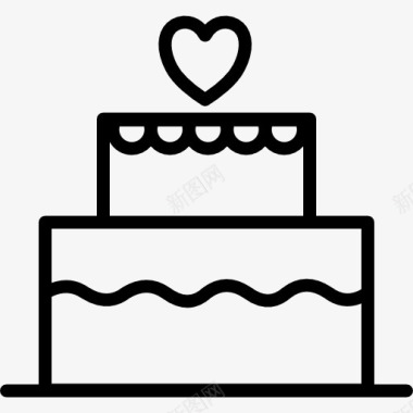 鸟笼婚礼婚礼蛋糕图标图标