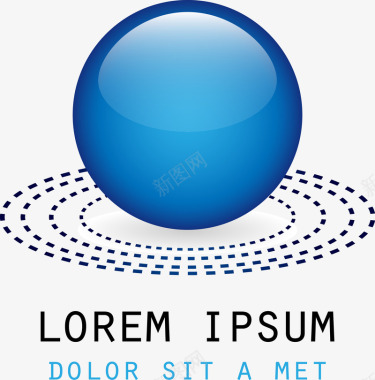 企业会议素材蓝色科技logo图图标图标