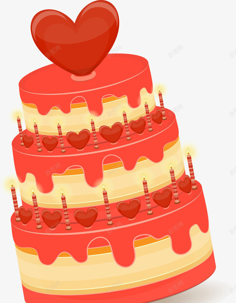 红色爱心蛋糕png免抠素材_88icon https://88icon.com 卡通 浪漫 爱心 生日 红色 美食 蛋糕 装饰图案 食物