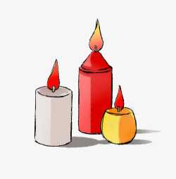 三个蜡烛卡通三个蜡烛高清图片