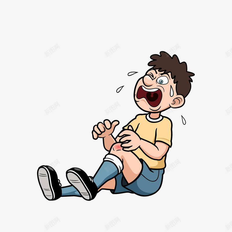 卡通摔倒磕到膝盖疼得冒汗的男孩png免抠素材_88icon https://88icon.com 人跌倒 卡通人物流汗 卡通摔倒磕到膝盖疼得冒汗的男孩素材免费下载 张大嘴巴 摔倒跌倒 汗如雨下 生病病痛 疼得冒汗 腿疼 膝盖疼痛 额头冒汗