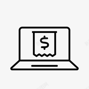 收款收据帐单收据美元财务图标图标