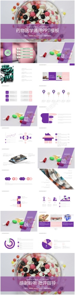 医疗高清素材34734医学医疗医药用品工作总PPT模板