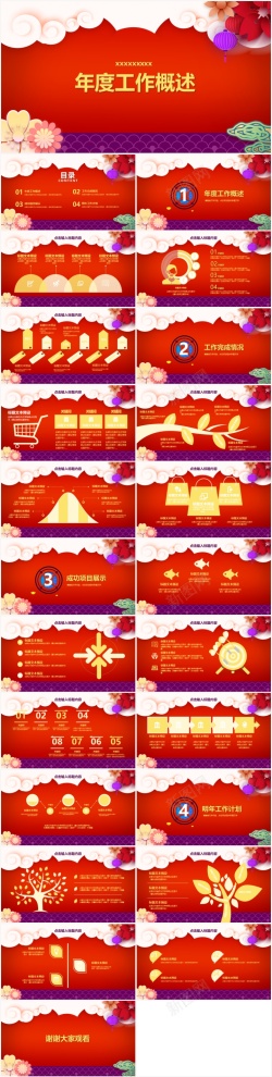 中国风艺术字典雅中国风年度计划通用PPT模板