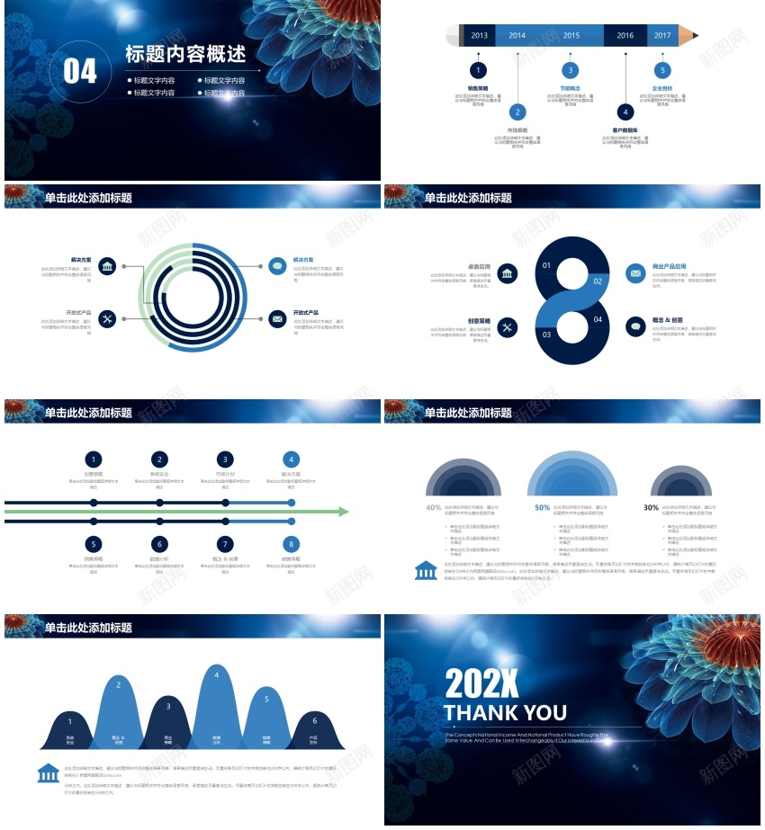 蓝色简约商务汇报通用PPTPPT模板_88icon https://88icon.com 商务 汇报 简约 蓝色 通用