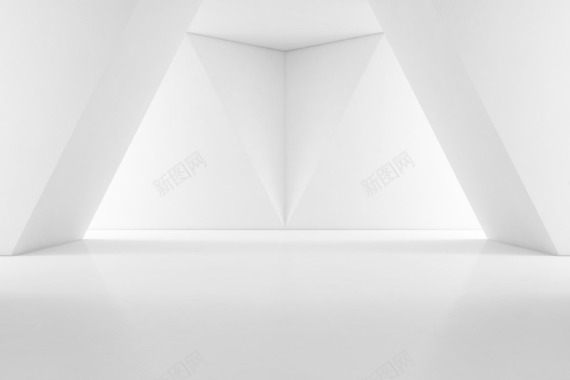 现代室内设计的空白地板和白墙的陈列室Moderni背景