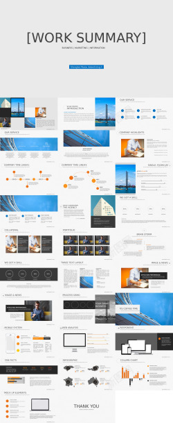 招聘模板蓝白简约商务汇报总结PPT模板