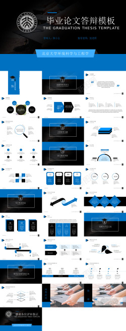 答辩蓝色毕业答辩PPT模板