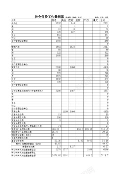 社会保险工作量测算