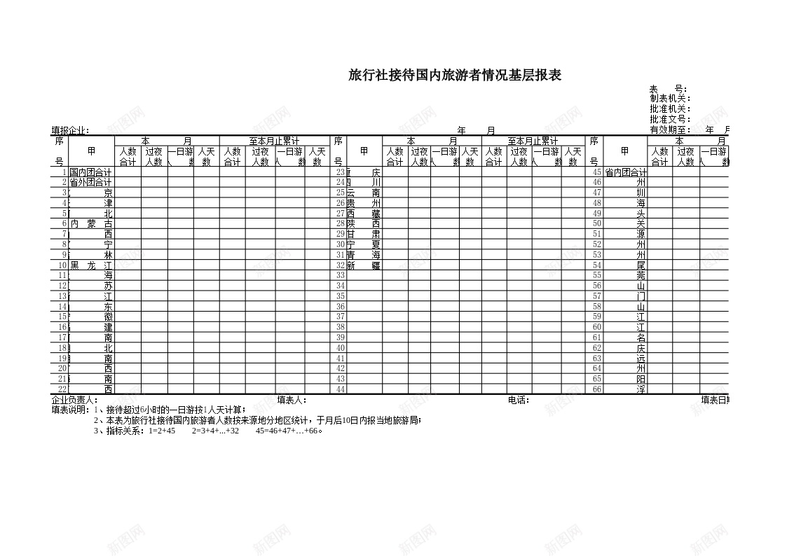 旅行社接待国内旅游者情况基层报表办公Excel_88icon https://88icon.com 国内 国内旅游 基层 情况 报表 接待 旅游者 旅行社