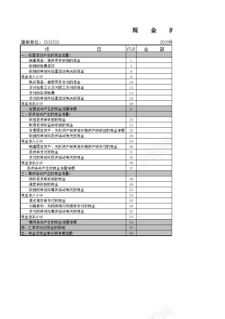 空白现金流量表