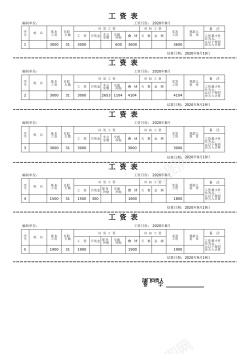 工资条模板