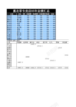 业绩汇总表