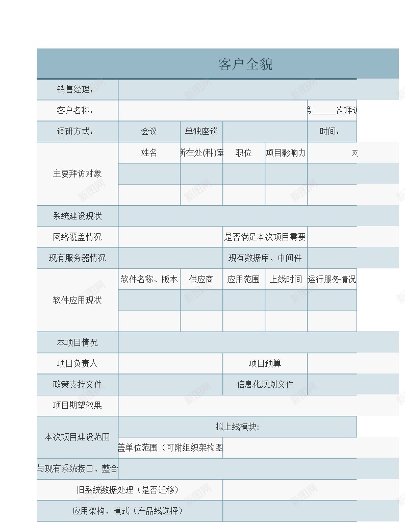 客户全貌办公Excel_88icon https://88icon.com 全貌 客户