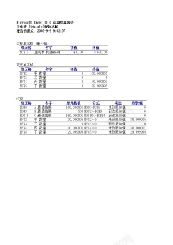 求解规划求解