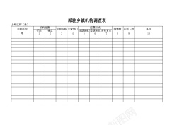 表块派驻乡镇机构调查表