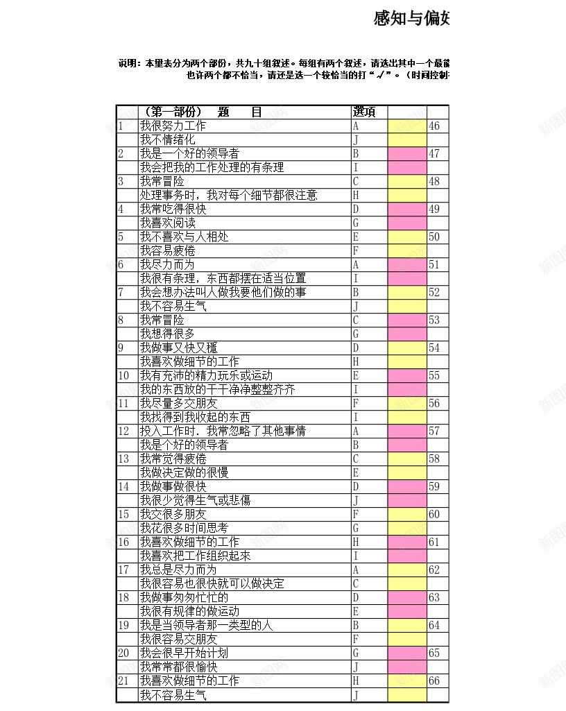 可用于面试的性格测试自动生成分析办公Excel_88icon https://88icon.com 分析 可用 性格测试 用于 自动生成 面试