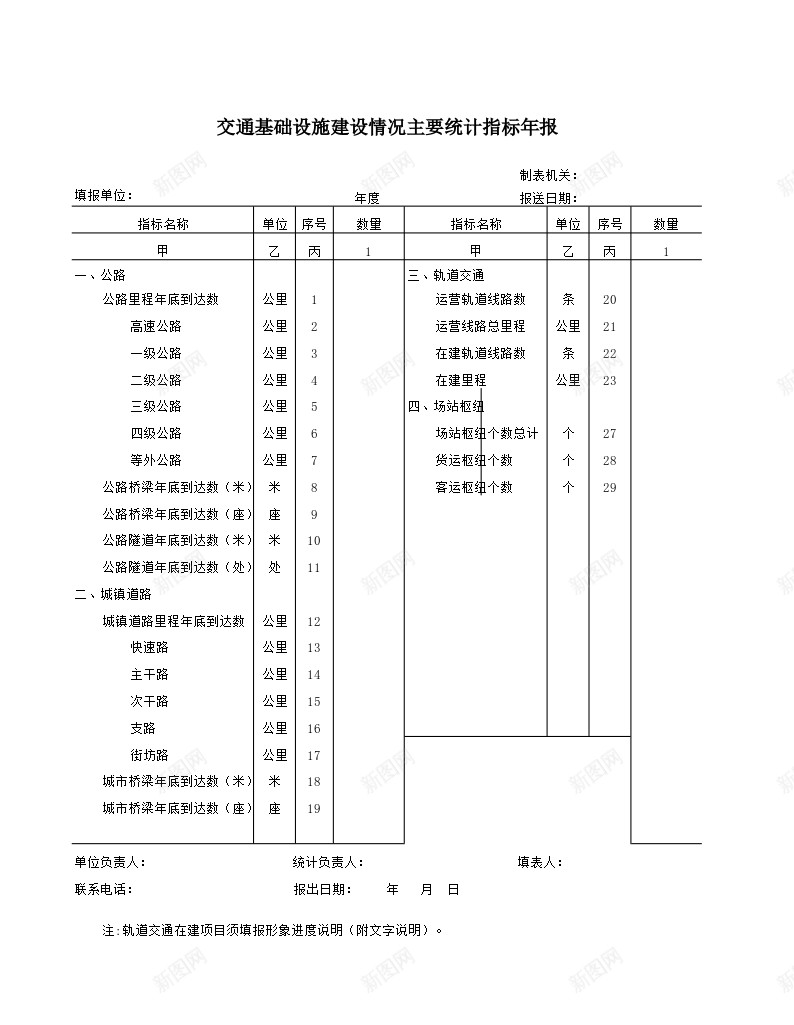 交通基础设施建设情况主要统计指标年报办公Excel_88icon https://88icon.com 主要 交通 基础设施 年报 建设 情况 统计指标