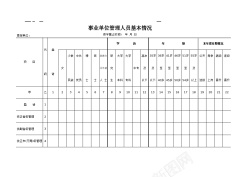 流程表格事业单位管理人员基本情况表格