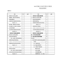 绩效考核模板现金流量表模板