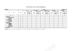 合作人物对外经济合作企业补充指标表