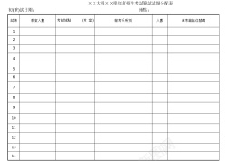 火爆招生啦大學學度招生考試筆試試場分配表