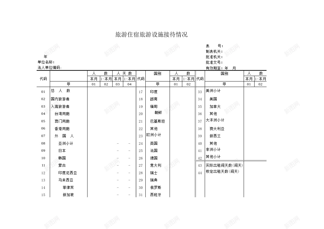 旅游住宿旅游设施接待情况办公Excel_88icon https://88icon.com 住宿 情况 接待 旅游 设施