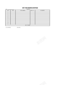 部门年度目标绩效自我考核表Excel图表模板