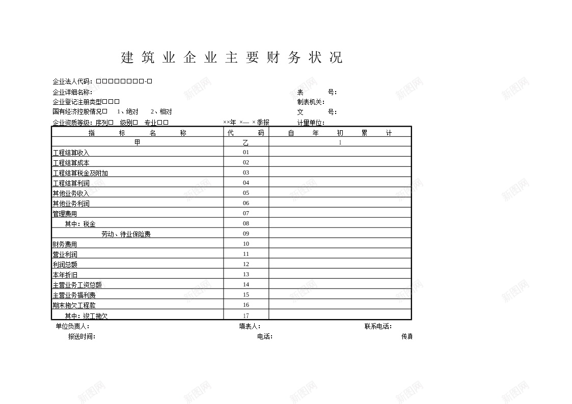 建筑业企业主要财务状况办公Excel_88icon https://88icon.com 主要 企业 企业主 建筑业 状况 财务