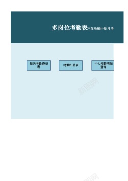 查询工具多岗位考勤表自动统计每月考勤及查询明细