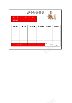 微信转账现金转账传票