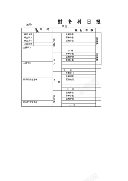 财务科目日报表