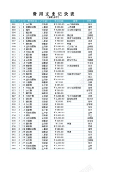 坚持企业企业费用支出记录表