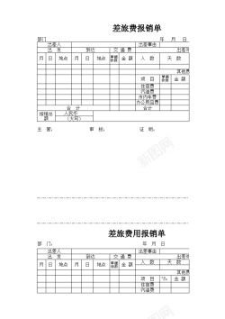 差旅费用报销单