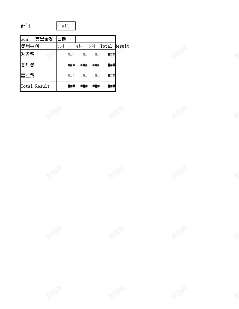 各项费用月支出比较图办公Excel_88icon https://88icon.com 各项 支出 比较 费用