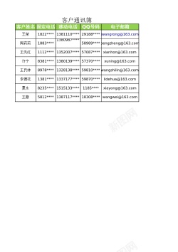 客户通讯簿